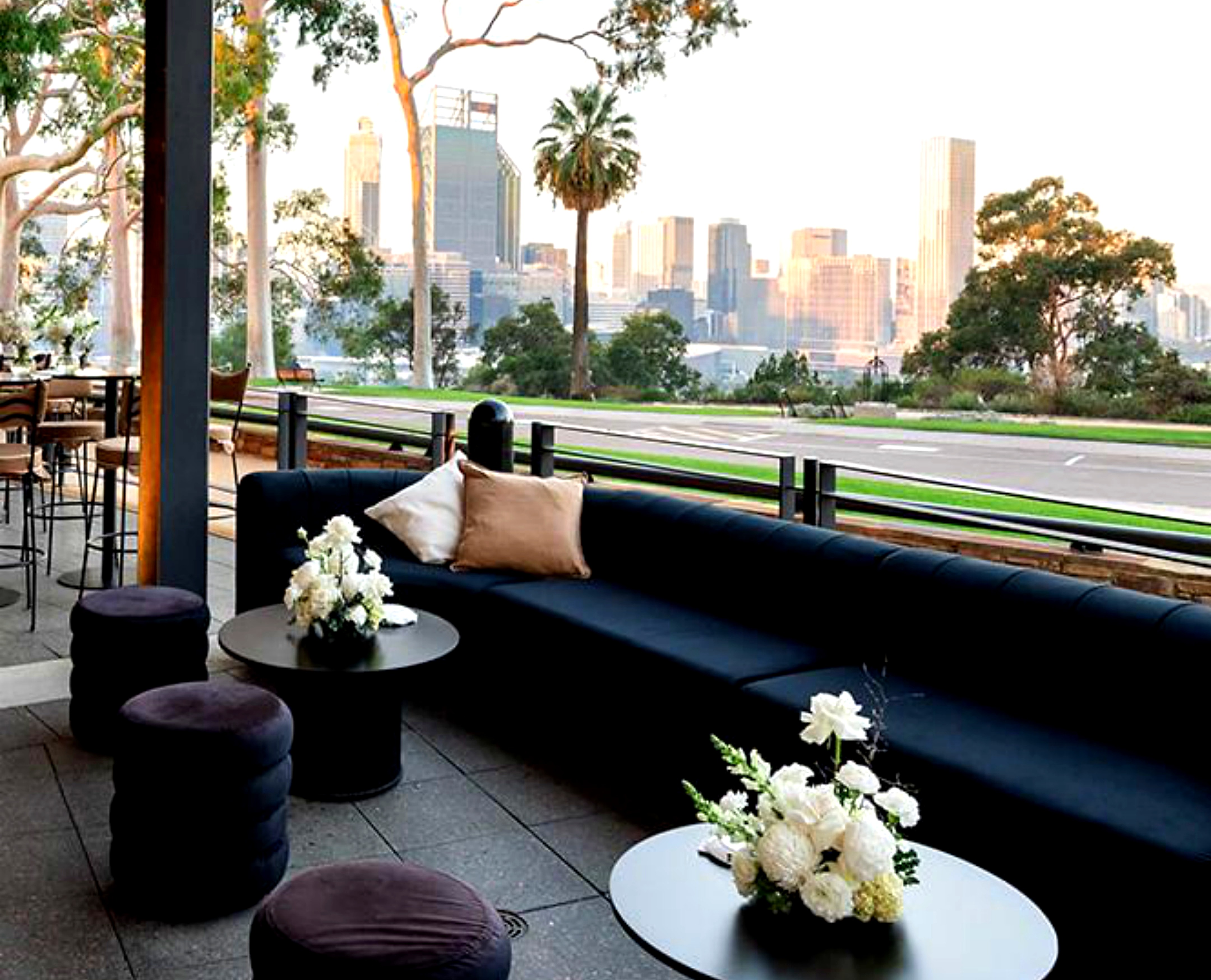 Fraser's Restaurant terrace overlooking Perth CBD, Kings Park